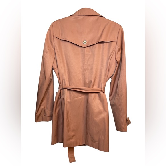 Calvin Klein | Salmon Belted Trench Coat Size L - Picture 7 of 8